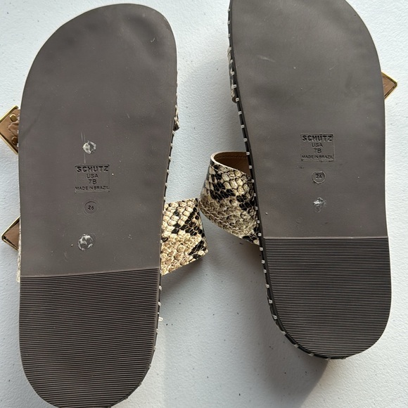 🍂🍁 NAOMI SPORTY SNAKE-EMBOSSED LEATHER SANDAL🍁🍂 SIZE 7 B - Picture 5 of 8